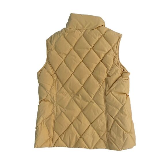 Lands' End Puffer Vest Down Filled Diamond Quilt Mineral Yellow Women's XS 2-4 - Picture 3 of 9